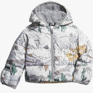 North Face Baby 3-6M North Down Hooded Jacket NWT White Print Puffer Sherpa